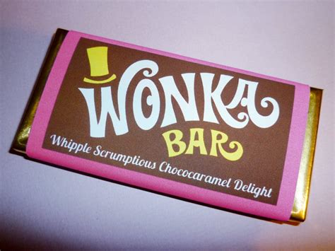 Wonka Bar wrapper template Wonka Bar favor Willy Wonka | Etsy