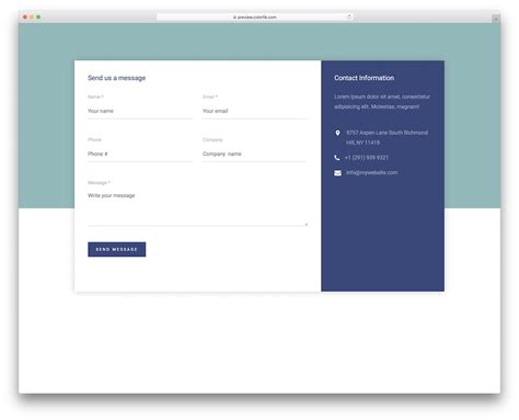 40 Best Free HTML5 & CSS3 Contact Form Templates 2024 - Colorlib