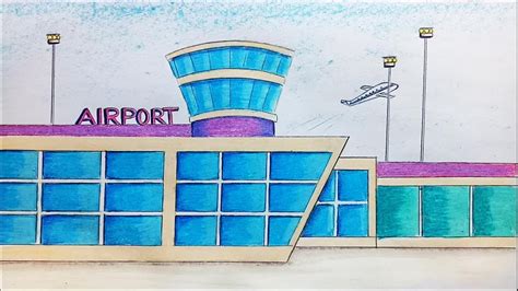 Airport Drawing For Kids / How To Draw An Airport Youtube - Not only models/airport drawing for ...