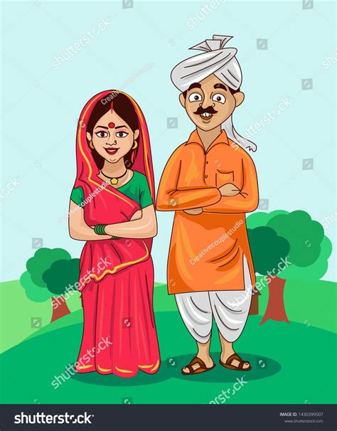 indian villages people cartoon character design .vector illustration #Ad , #SPONSORED, #people# ...