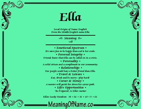 Ella - Meaning of Name