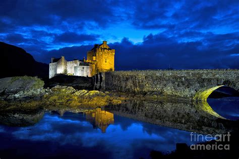 Eilean Donan Castle At Night - Scotland Photograph by Lilianna Sokolowska