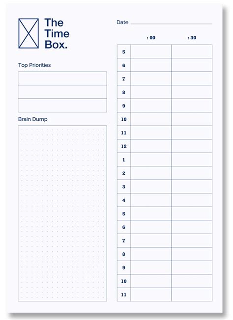 Buy The Time Box. Daily Management Planner - Blocking To Do List ...