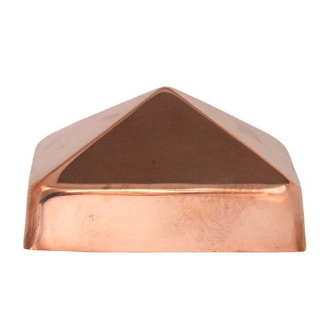 Protectyte 4 in. x 4 in. Copper Pyramid Slip Over Fence Post Cap-HDC358PY - The Home Depot