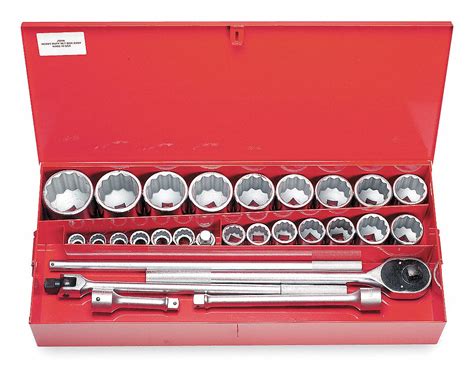 PROTO Socket Wrench Set, Socket Size Range 1 1/16 in to 3 1/2 in, Drive ...