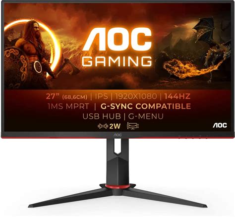 AOC Gaming 27G2U - 27 Inch FHD Monitor,144Hz,1ms, IPS, AMD FreeSync ...