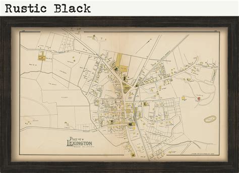 LEXINGTON, Massachusetts 1889 Map - Replica or Genuine ORIGINAL