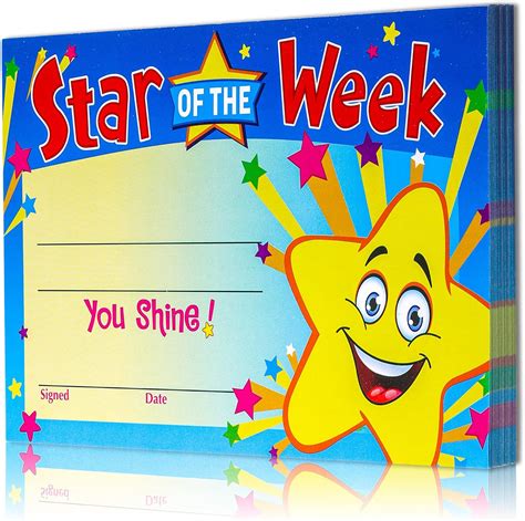 Buy 50 Pack Recognition Awards Star Student Certificates Student Awards ...