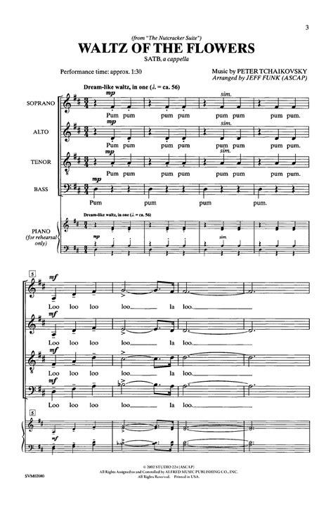 Waltz of the Flowers (SATB ) arr. Jeff Funk | A cappella, Choral sheet music, Waltz