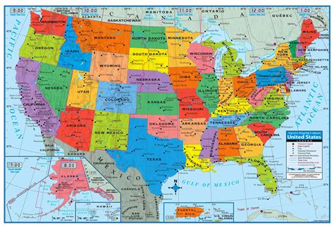 Buy Superior Mapping Company United States Poster Size Wall Map 40 x 28 with Cities (1 Map ...
