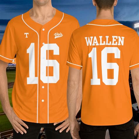 Morgan Wallen Tennessee Vols Fullbutton Baseball Jersey - Etsy