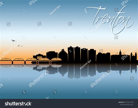 Trenton Skyline New Jersey United States Stock Vector (Royalty Free ...