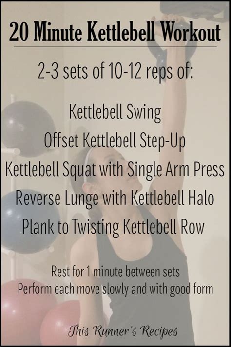 20 Minute Kettlebell Workout for Runners | Kettlebell workout ...