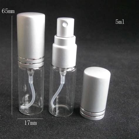 100 x perfume bottle 5ml glass, perfume glass bottle 5 ml, small refillable perfume atomizer-in ...