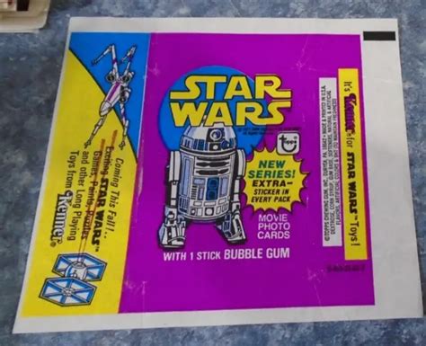 STAR WARS MOVIE wax pack wrapper New series 1977 Topps Kenner AD $10.92 - PicClick