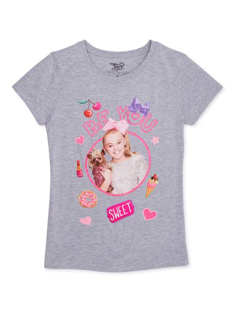 JoJo Siwa - Nickelodeon Jojo Siwa Girls Glitter Graphic T-Shirt, Sizes 6-16 - Walmart.com ...