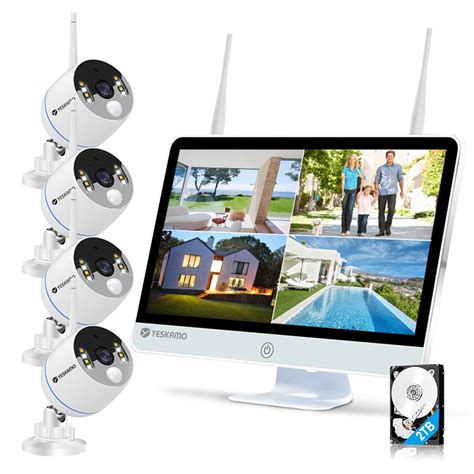 YESKAMO Long Range Wireless Outdoor Home Security Camera System with ...