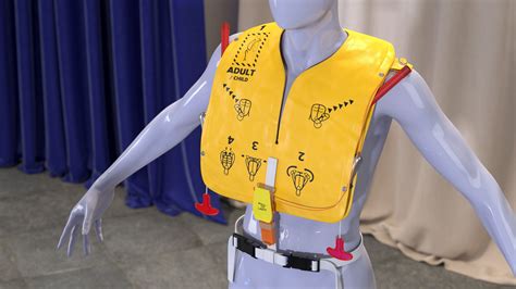 3D Model of Airline Inflatable Life Vest in 2021 | Life vest, Personal ...