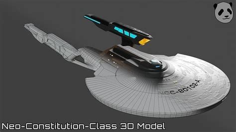 3D model Star Trek Neo-Constitution-Class Starship VR / AR / low-poly ...