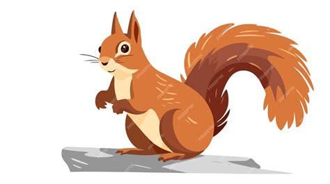 Premium Vector | Cartoon vector squirrel isolated on white background