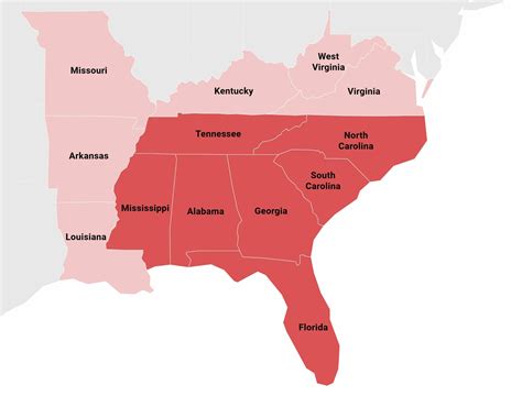 USA Southeast Region Map—Geography, Demographics and More | Mappr