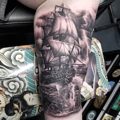 pirate ship tattoo