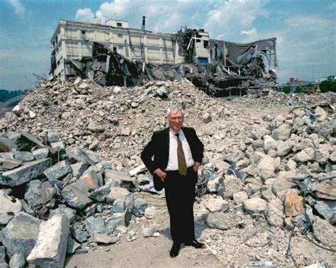 Dan Rooney stands in the rubble of Three Rivers Stadium after it is demolished. | Three rivers ...