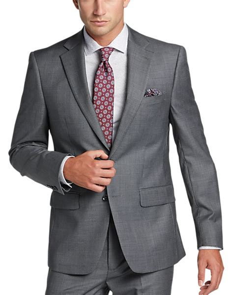 Calvin Klein X-Fit Slim Fit Suit Separates Coat, Gray Sharkskin - Men's ...