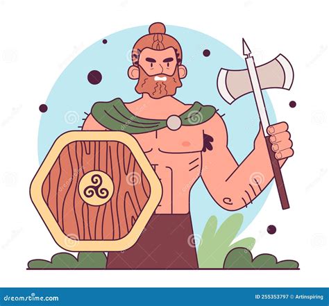 Alaric I, First King of the Visigoths. Fall of the Western Roman Empire, Stock Vector ...