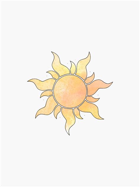 "tangled sun symbol" Sticker for Sale by aubreyandmaddys | Redbubble