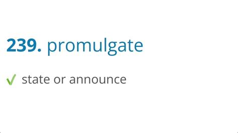 promulgate meaning sentence and pronunciation - YouTube