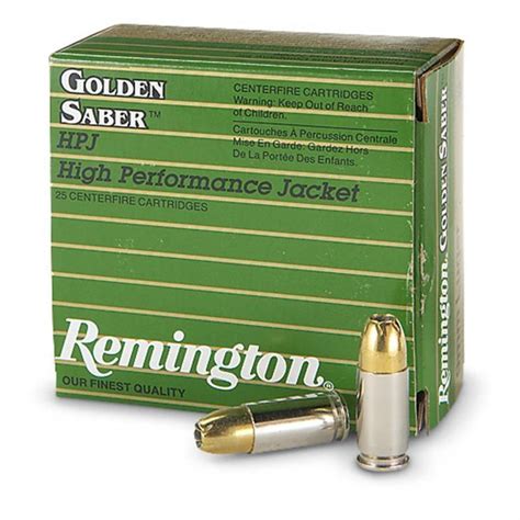 9mm Remington Golden Saber 124gr. Hollow Point Ammo (25rds) - TALO Tactical Ammunition