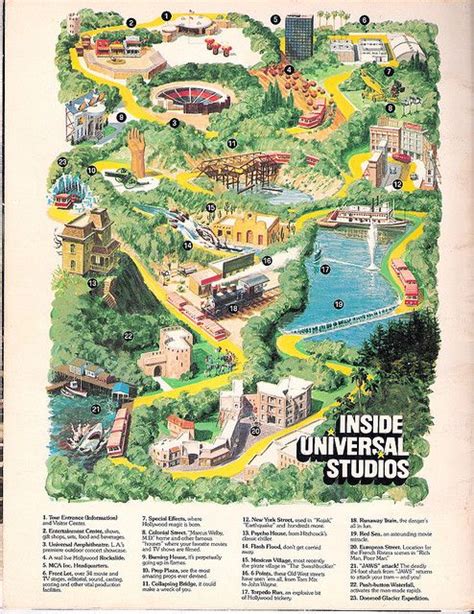 Universal Studios Hollywood Backlot Map