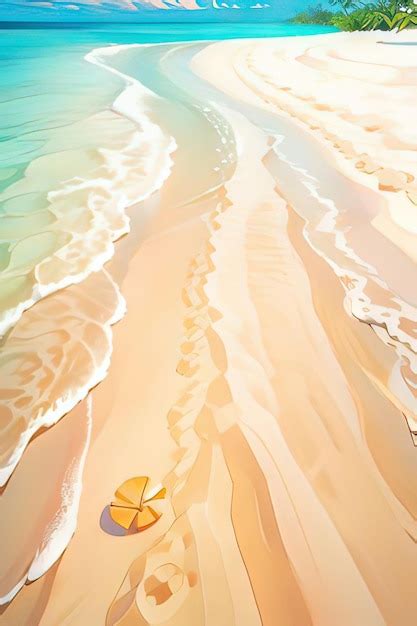 Premium Photo | Cartoon paradise beautiful beach adventures