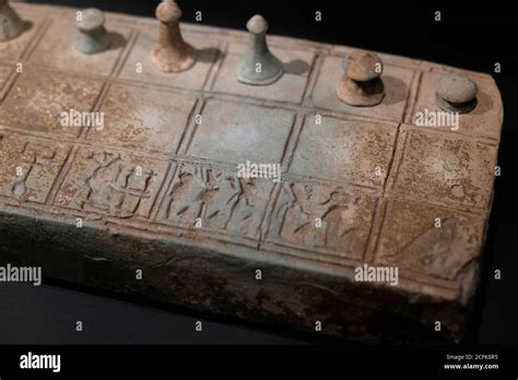 Senet board game from ancient Egypt made out of stone Stock Photo - Alamy