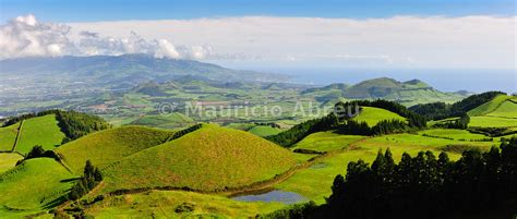 Images of Portugal | Volcanic craters along the São Miguel island. Azores islands, Portugal