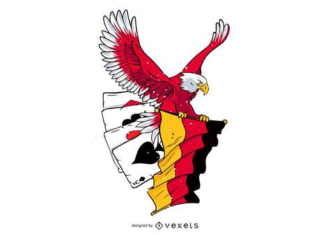 German Eagle Poker Card Vector Design Vector Download