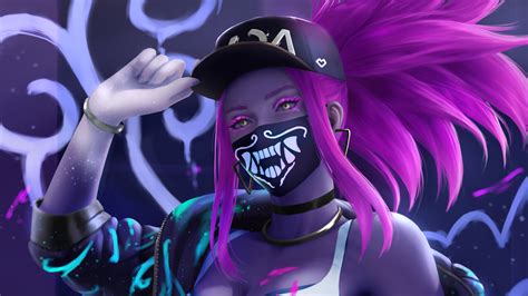 KDA Akali Neon 4K Wallpapers | HD Wallpapers | ID #28161