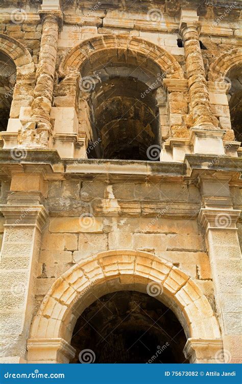 Roman Amphitheatre, Nimes, France Stock Photo - Image of historical, historic: 75673082