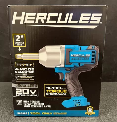 HERCULES 20V BRUSHLESS Cordless 1/2" Impact Wrench, Extended (HCB89B) $94.99 - PicClick