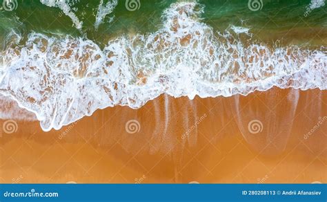 Sandy beach aerial view stock image. Image of coastline - 280208113