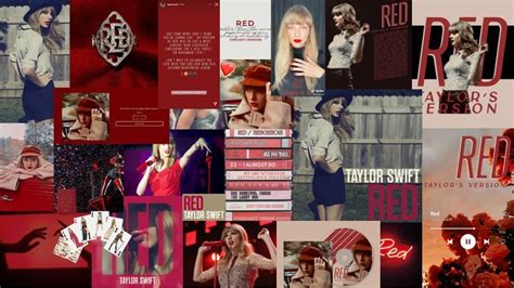 red (taylors version) collage | Taylor swift album cover, Red taylor ...