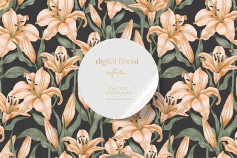 Floral Pattern, Floral Digital Paper Graphic by Digital Florist · Creative Fabrica