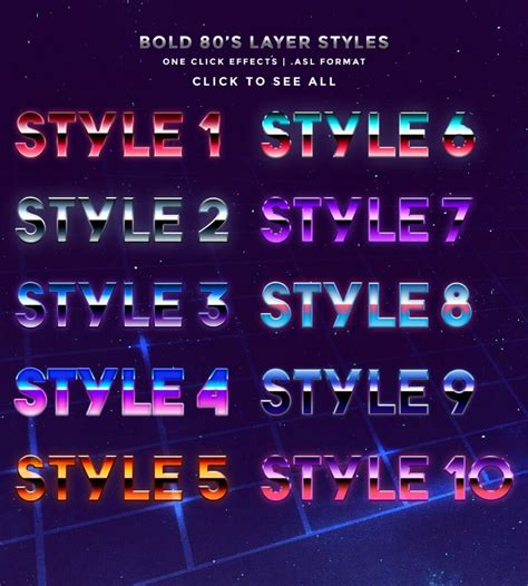 80's inspired Photoshop text effects – MasterBundles