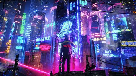 1366x768 Neon City Pan 4k Laptop HD ,HD 4k Wallpapers,Images ...