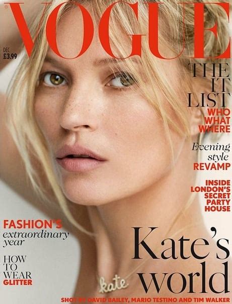 Kate Moss is talking about Kate Moss in Vogue.