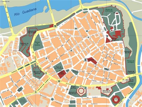 Badajoz Vector map. Eps Illustrator Map | Vector World Maps