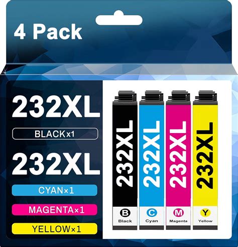 232XL 232 Ink Cartridges for Epson WF-2930 WF-2950 XP-4200 XP-4205 - 4 ...