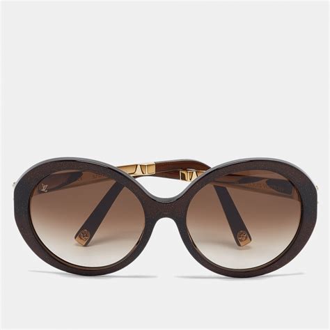 Louis Vuitton Brown/Gold Gradient Petit Soupcon Round Sunglasses Louis ...