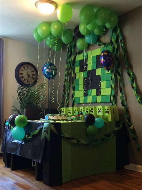 Diy minecraft birthday party, Minecraft birthday decorations, Minecraft ...